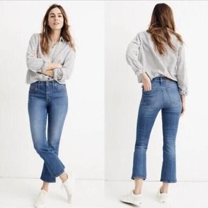 Madewell Cali Demi Boot Jeans Size 24 Stretch Tierney Wash Logo 5 Pocket